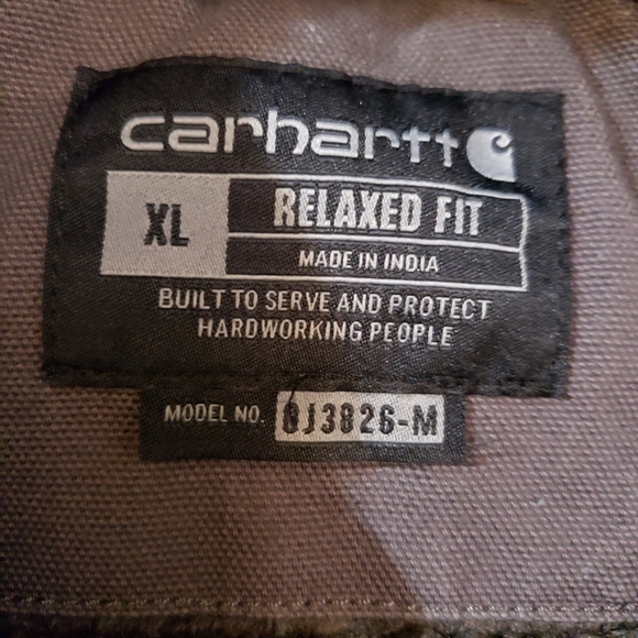 CARHARTT RELAXED FIT WASHED DUCK SHERPA-LINED UTILITY JACKET - Picture 2 of 10